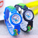 Cute and Adorable Cartoon Dinosaur Silicone Strap Watches for Kids