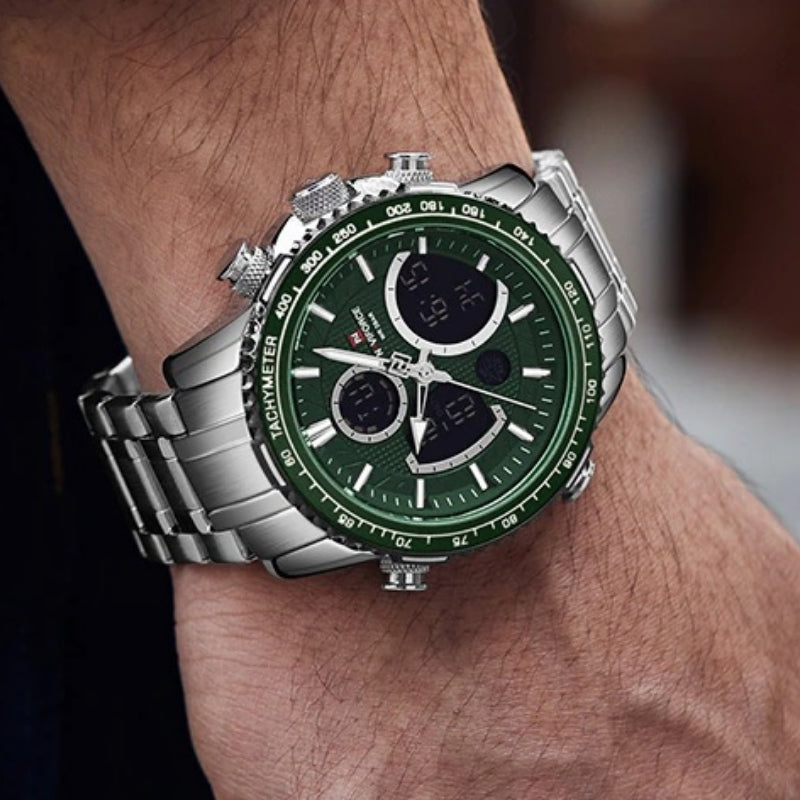 Luxury Fashion Dual Display Military Sports Chronograph Men's Watches