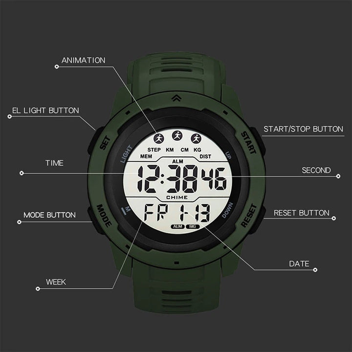 Outdoor LED Display Digital Sports Watches for Men