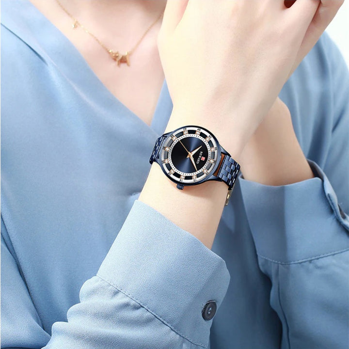 Chic and Sophisticated Rhinestone Dial Quartz Watches