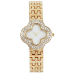 Flower Shape Rhinestone Adorned Numberless Quartz Watches