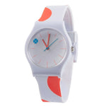 Simply Cute Four-Leaf Clover Dial with Silicone Strap Quartz Watches For Kids