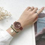 Cheerful Daisy Flower Dial with Vegan Leather Strap Quartz Watches