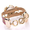 Sparkling Rhinestone Studded Love Heart Fashion Bracelet Quartz Watches