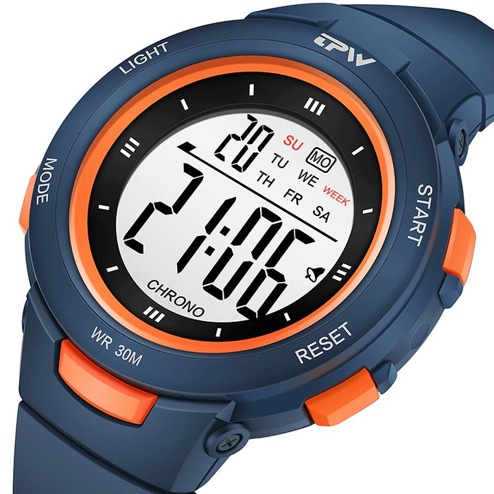 Luminous Two-Tone Digital Sports Fashion Wristwatches