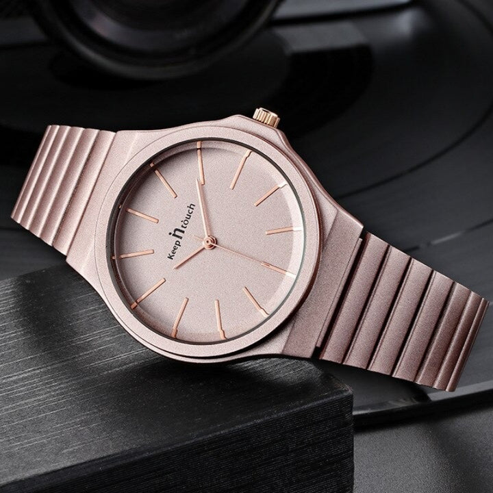 Simple Pastel Colored Stainless Steel Quartz Watches