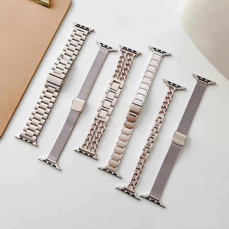 Women's Stainless Steel Replacement Bands for Apple iWatch Collection