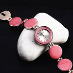 Exquisite Multi-color Round Dial Bracelet Quartz Wristwatches