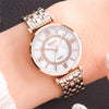 Rhinestone Accents Dial with Stainless Steel Strap Quartz Watches