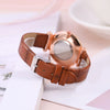 Creative Rotating Rhinestones Dial Vegan Leather Strap Quartz Wristwatches