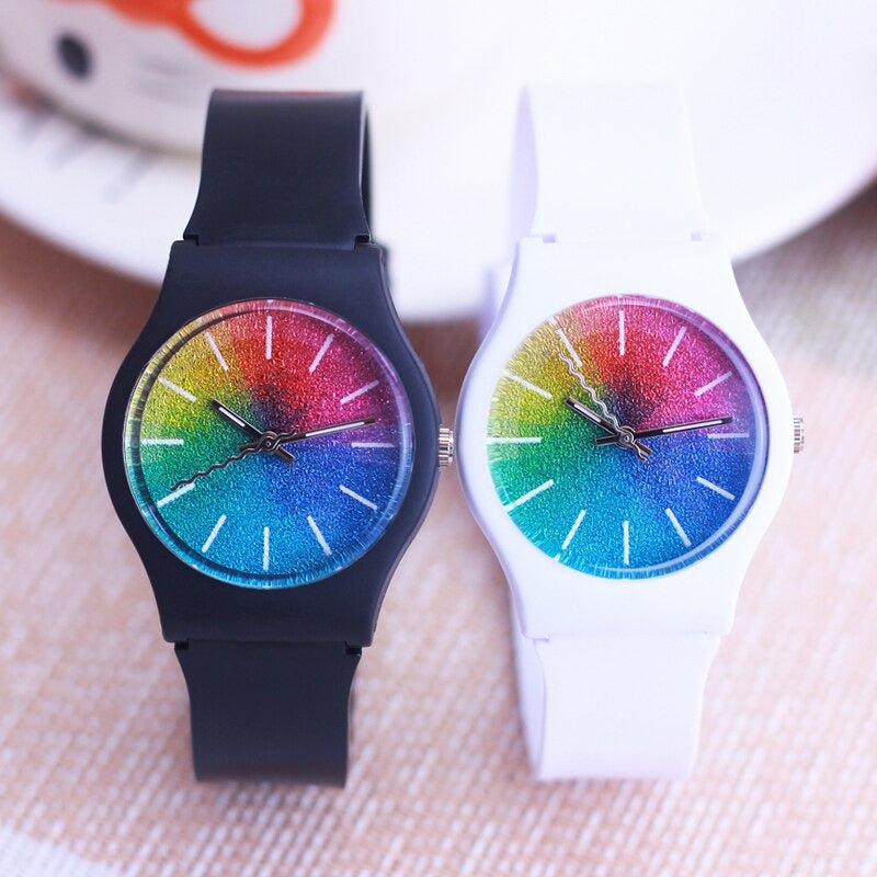 Rainbow Starry-Sky Stick Dial Design Quartz Watches