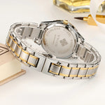 Classic Luxury Style Rhinestone Encrusted Stainless Steel Quartz Watches